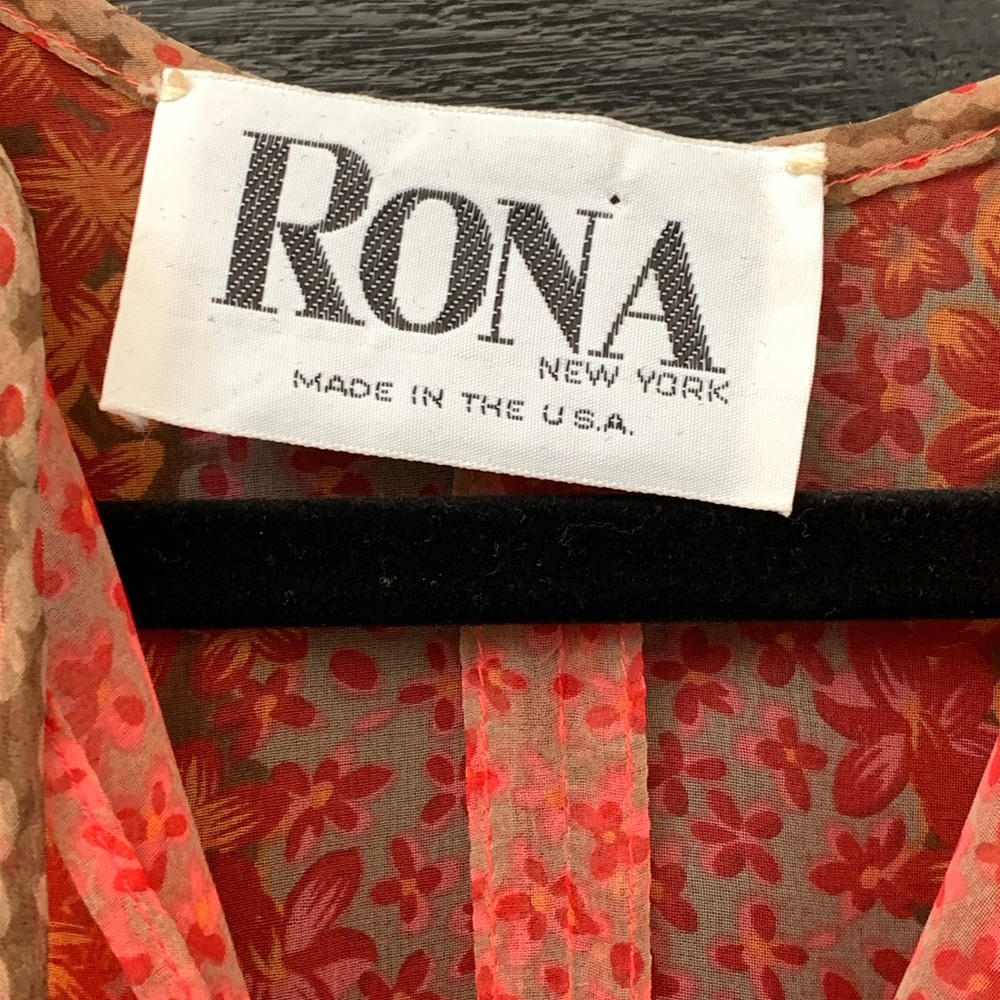 Vintage Rona New York Sheer Floral Dress - Picture 4 of 4